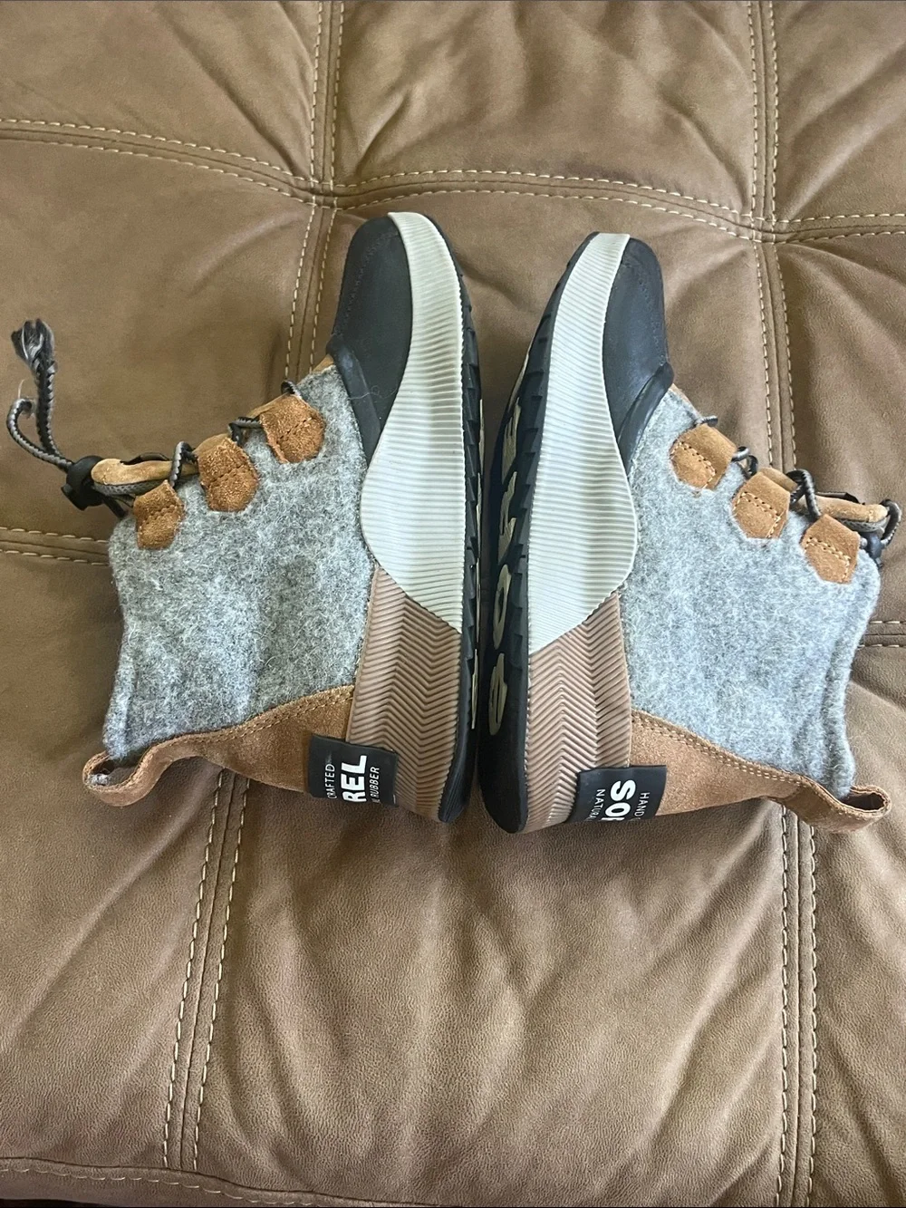Sorel Kids Black and Brown Waterproof Snow Boots